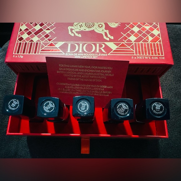 Dior✨❤️💛 Luxurious Year of the Horse Red and Gold Lipstick Collection - Picture 3 of 4